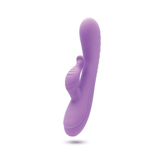 Blush Evelyn Purple silicone rabbit vibrator with multiple vibration modes and ergonomic design