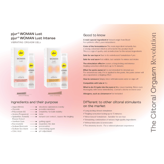 Pjur Woman Lust Stimulating Gel - 15 ml MOST INTENSE FORMULA - Texas Love Shop