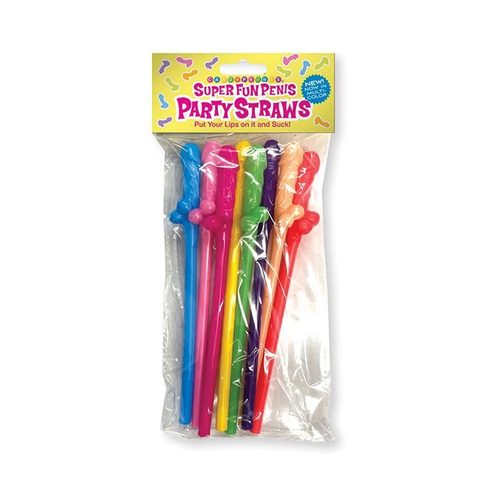 Super Fun Peter Multicolor Party Straws - Pack of 8 - Texas Love Shop