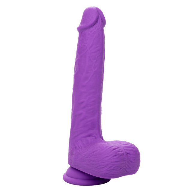 CalExotics rechargeable-gyrating-thrusting-purple-stud vibrator white background