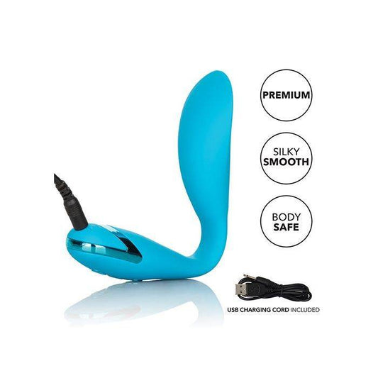 California Dreaming Palm Springs Pleaser - Blue - shown with features and charge cord Texas Love Shop