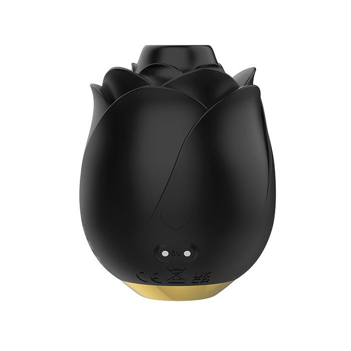 Fifty Shades of Grey Hearts & Flowers Rose Vibrator - Black