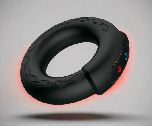 Side view of Nasstoys Cock Power Heat-Up Cock Ring showing circular shape and soft silicone texture