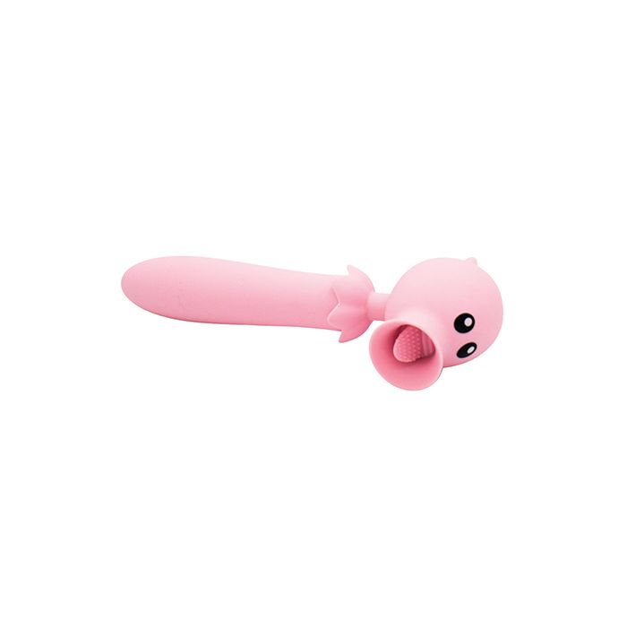 Like a Kitten Lick n' Stick Dual Ended Flicker & G-Spot Vibrator on its side