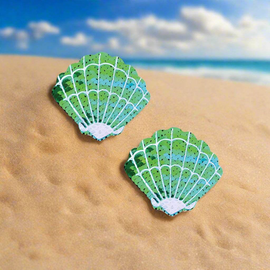 Neva Nude Sequins Sea Shells Under the Sea Pasties sparkling in the light.
