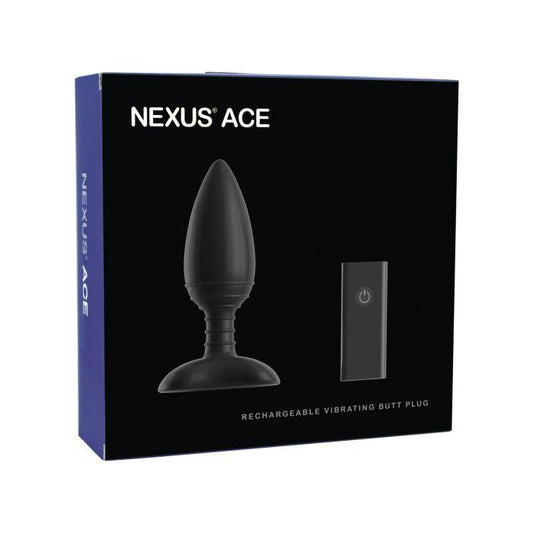 Nexus Ace Large Vibrating Butt Plug – Remote Control | Black