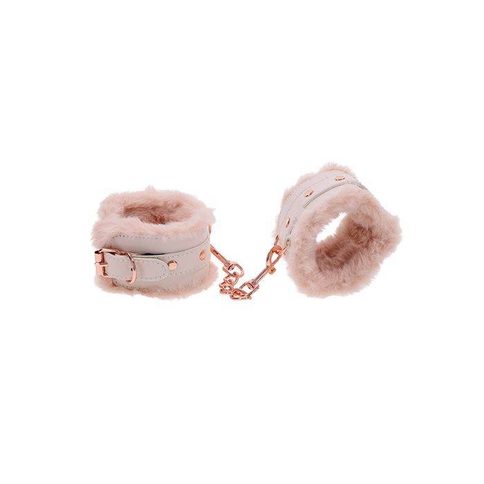 Peaches 'n Cream Fur Lined Handcuffs - Texas Love Shop