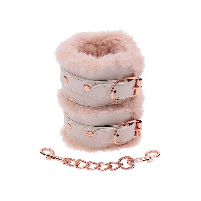 Peaches 'n Cream Fur Lined Handcuffs - Texas Love Shop