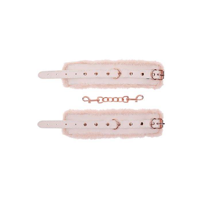 Peaches 'n Cream Fur Lined Handcuffs - Texas Love Shop