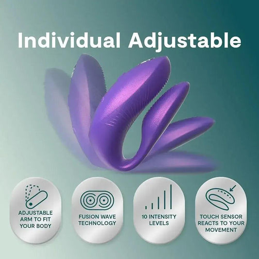 We-Vibe Chorus Pro with new upgraded features listed on a gradient background