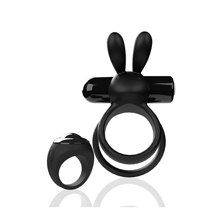 Screaming O Ohare Remote Controlled Vibrating Ring - XL Black