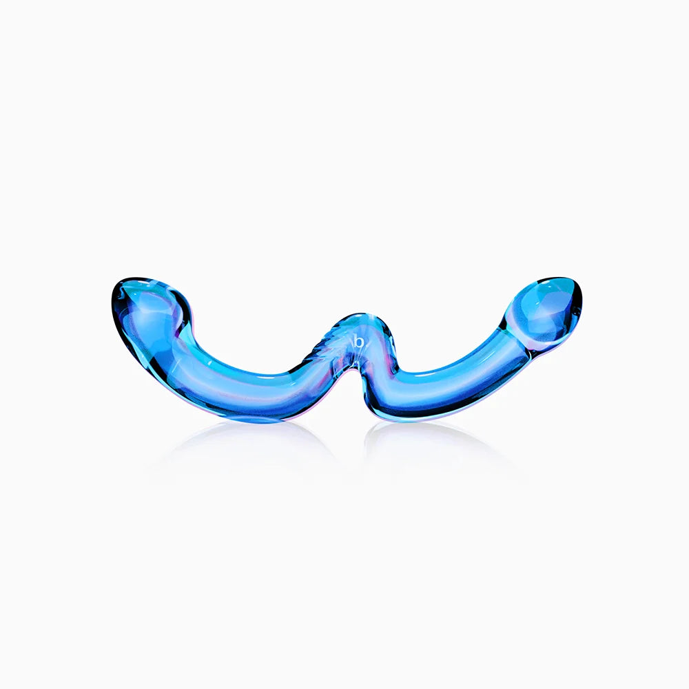 Biird x Wicul OhWii Double-Ended Glass Dildo for G-Spot & P-Spot on white background
