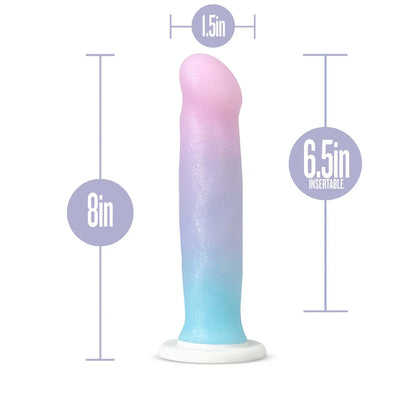 Blush Avant D17 Lucky multi-color silicone dildo measurements.