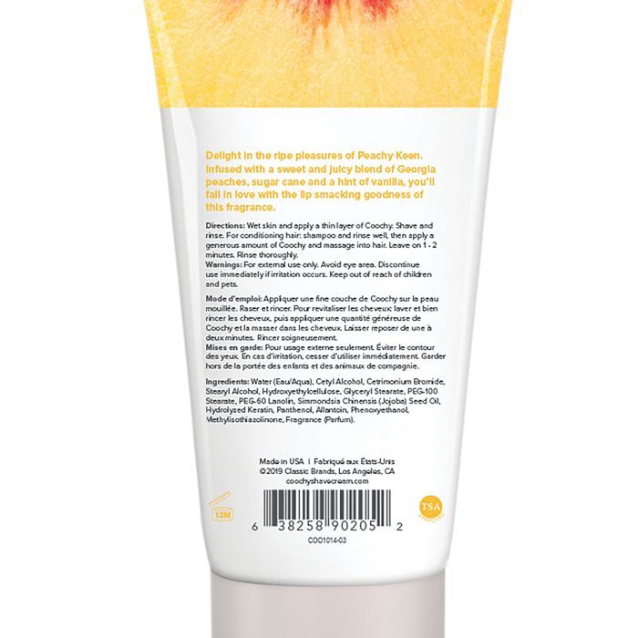 COOCHY Shave Cream - 3.4 oz Peachy Keen - Texas Love Shop