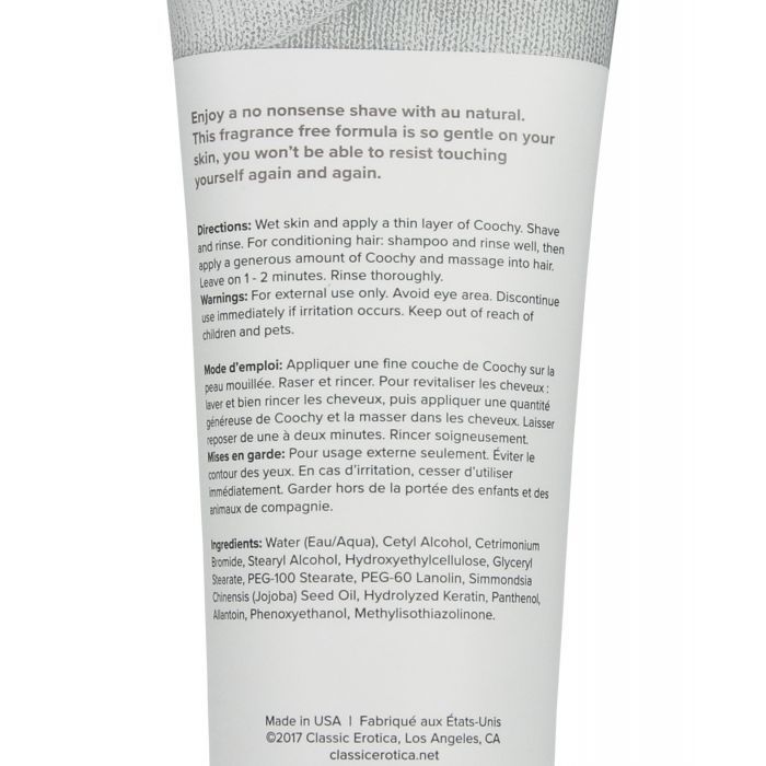 COOCHY Shave Cream - 3.4 oz Unscented Au Natural - Texas Love Shop