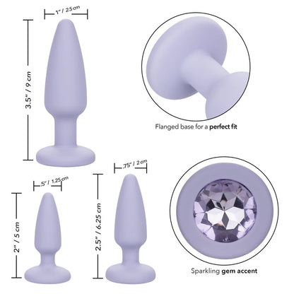 First Time Crystal Booty Kit | 3-Piece Silicone Anal Trainer Set