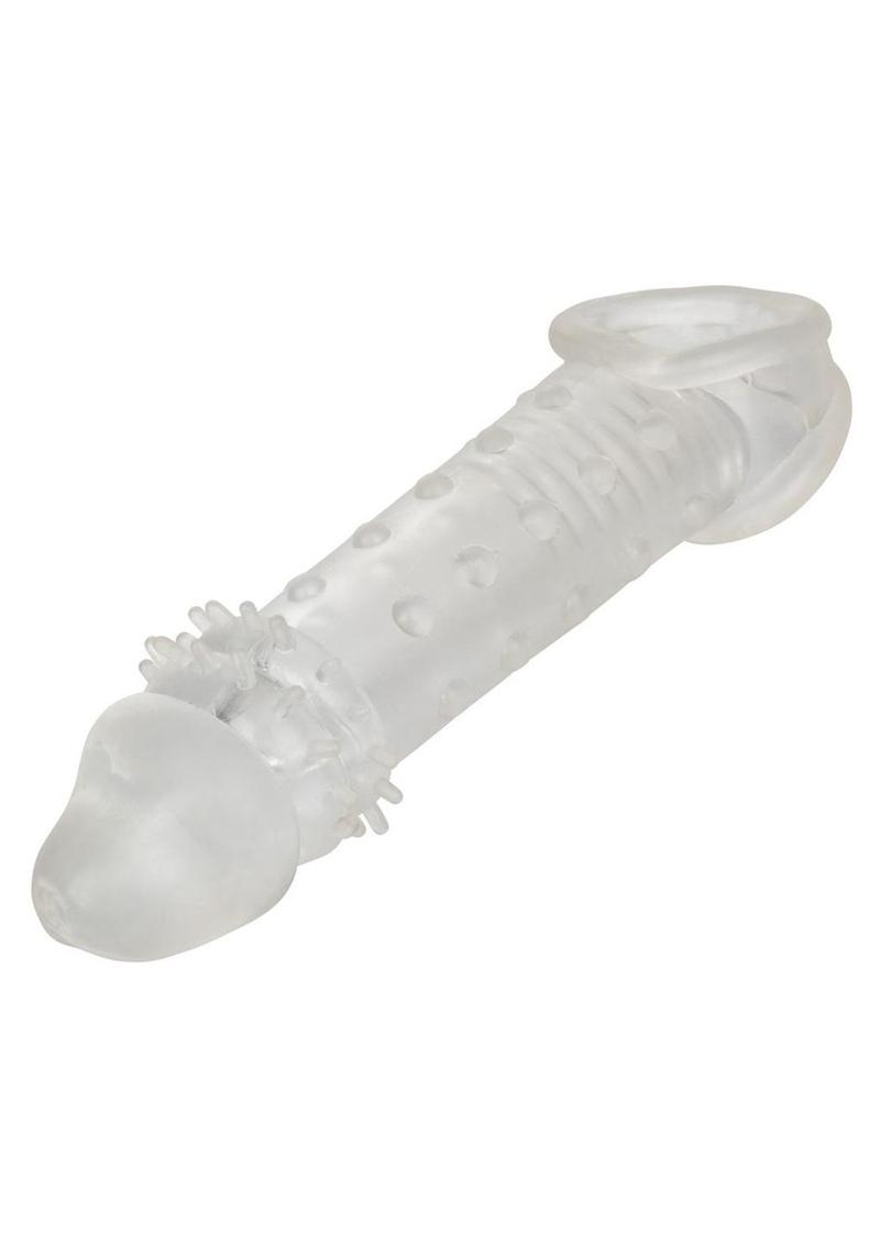 Calexotics Ultimate Stud Penis Extender with Scrotum Support with textured design on a white background
