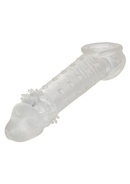 Calexotics Ultimate Stud Penis Extender with Scrotum Support with textured design on a white background