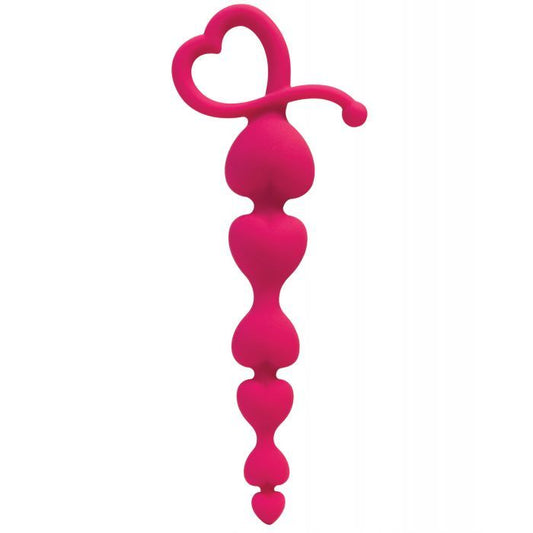 Curve Toys Gossip Hearts on a String - Magenta - Texas Love Shop