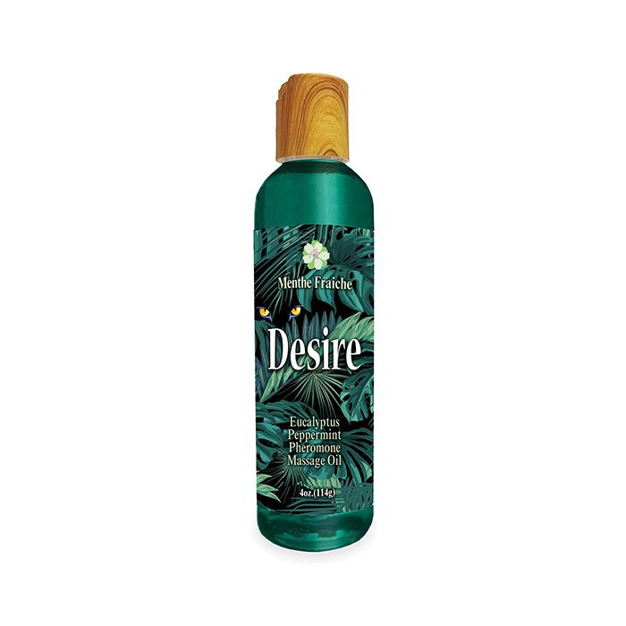 Desire Pheromone Massage Oil - 4 oz Eucalyptus Peppermint - Texas Love Shop
