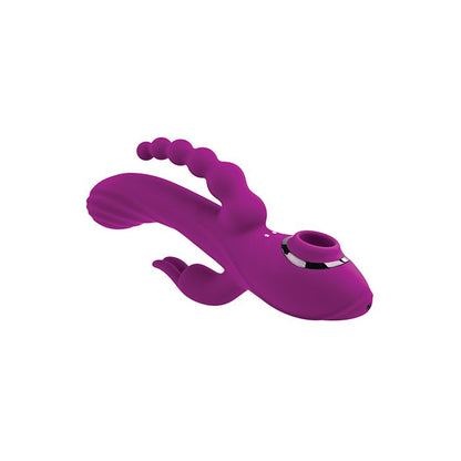 Evolved Fourgasm triple stimulation toy with clitoral suction detail on a white background