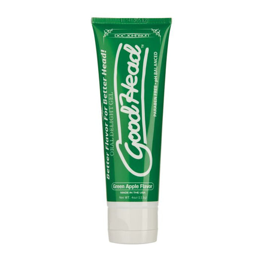 Doc Johnson GoodHead Oral Delight Gel – Green Apple flavor bottle