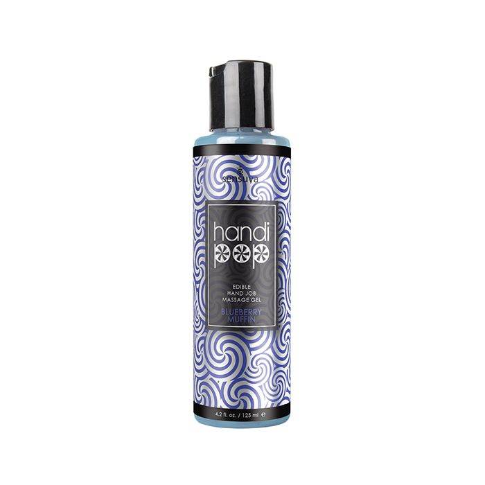Handipop Hand Job Massage Gel - 4.2 oz Bottle Blueberry Muffin - Texas Love Shop