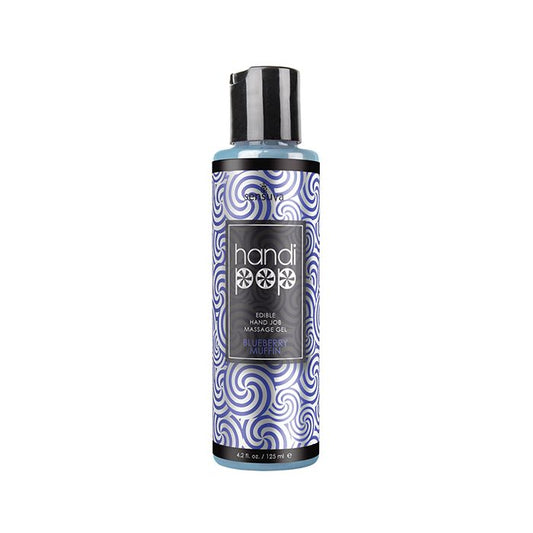 Handipop Hand Job Massage Gel - 4.2 oz Bottle Blueberry Muffin - Texas Love Shop