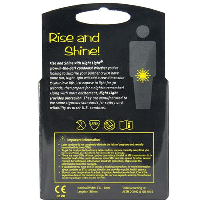 Night Light Glow in the Dark Condom - Box of 3 - Texas Love Shop