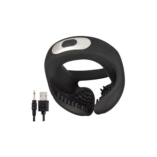 Power Scrotum Hugger Constriction Ring - Black - Texas Love Shop