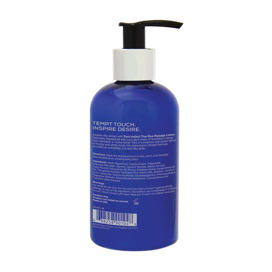 Pure Instinct Pheromone Massage Lotion True Blue - 8 oz - Texas Love Shop