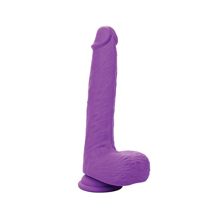 Silicone Studs Rechargeable Gyrating & Thrusting Vibrator - Purple