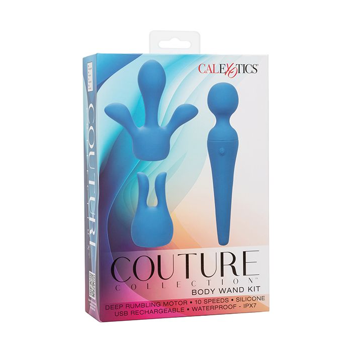 Couture Collection Body Wand Vibrator Kit - Blue