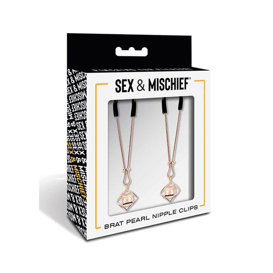 Sex & Mischief Brat Pearl Nip Clips - Texas Love Shop