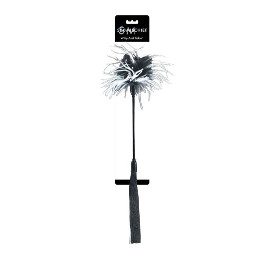 Sex & Mischief Whip & Tickle - Black/White - Texas Love Shop