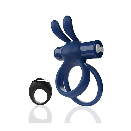 Screaming O Ohare Remote Controlled Vibrating Ring XL- Blue - Texas Love Shop