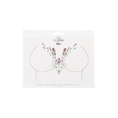 Shots Bliss Dazzling V Cleavage Bling Sticker O/S - Texas Love Shop