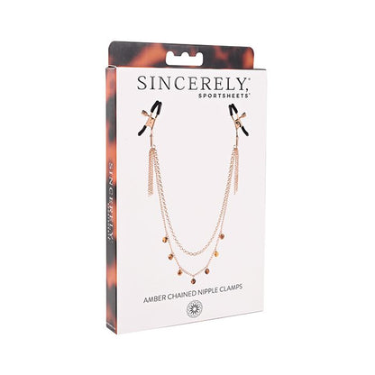 Sincerely Amber Chained Nip Clamps - Texas Love Shop