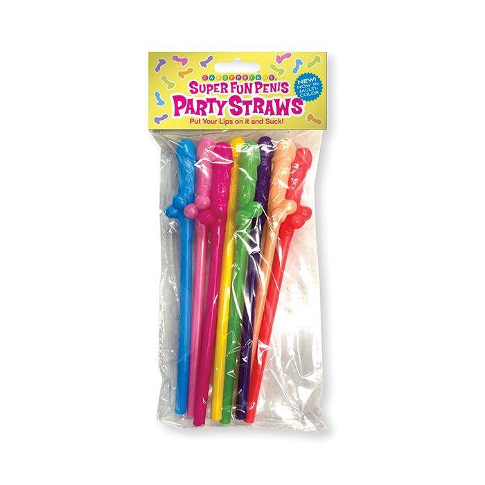 Super Fun Peter Multicolor Party Straws - Pack of 8 - Texas Love Shop