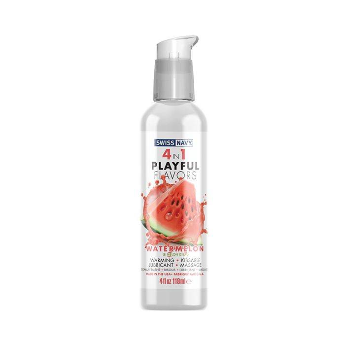 Swiss Navy 4 in 1 Playful Flavors Watermelon - 4 oz - Texas Love Shop