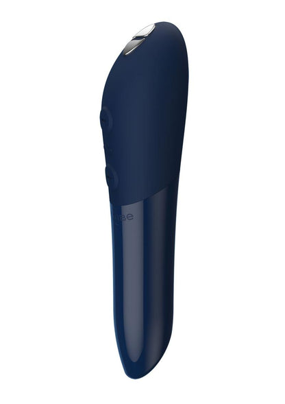 We-Vibe Tango X Rechargeable Clitoral Mini Bullet Vibrator - Midnight Blue on a white background