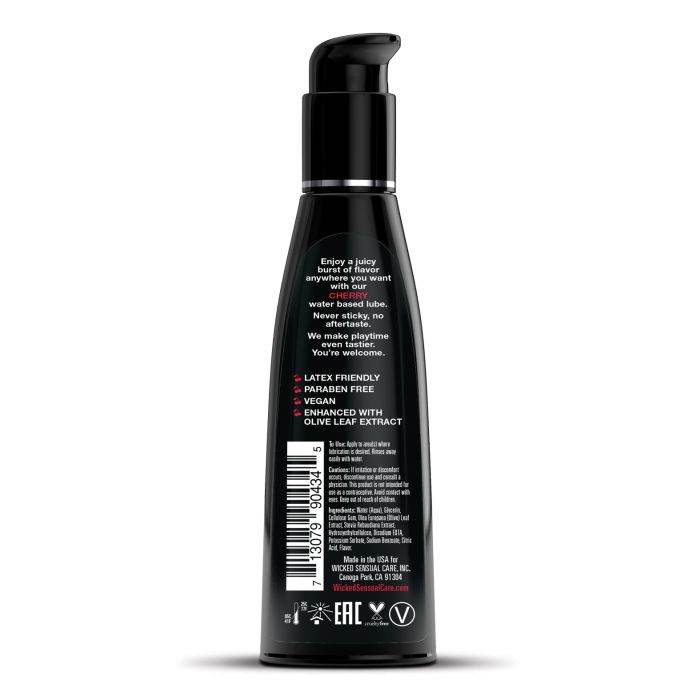 Wicked Sensual Care Aqua Water Based Lubricant - 4 oz Cherry - Texas Love Shop