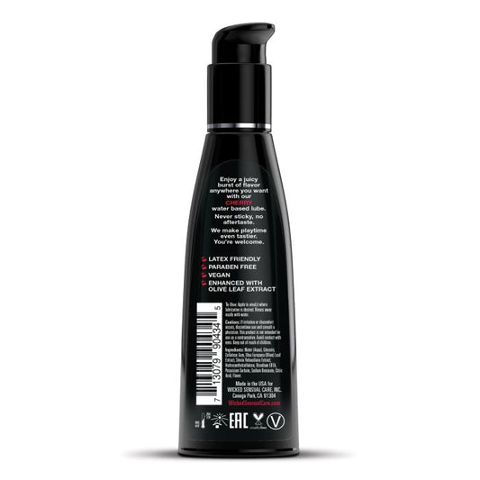 Wicked Sensual Care Aqua Water Based Lubricant - 4 oz Cherry - Texas Love Shop