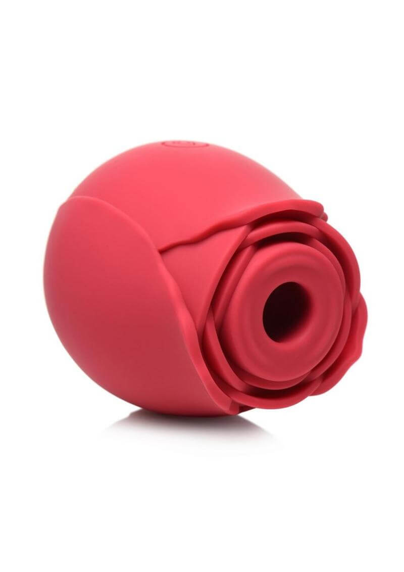 Red rose vibrator on a white background