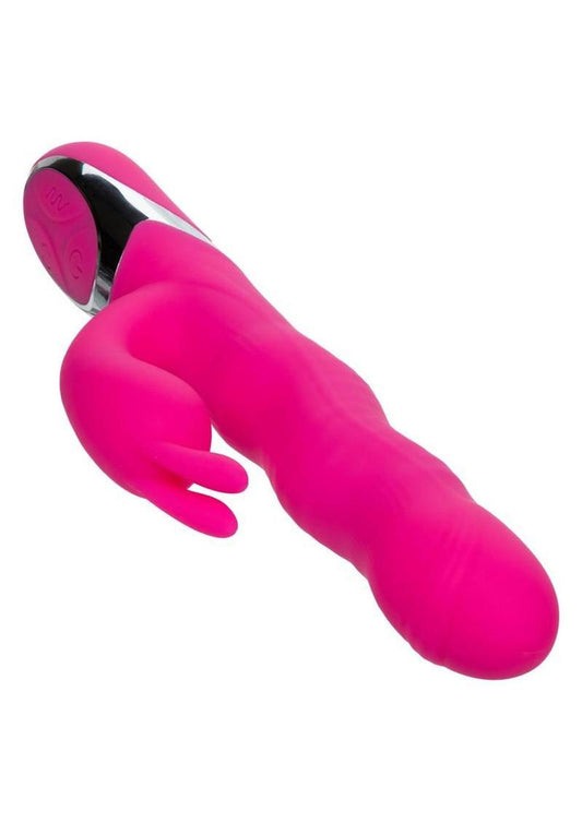 Calexotics Enchanted Wave Action Bunny Vibrator on a white background