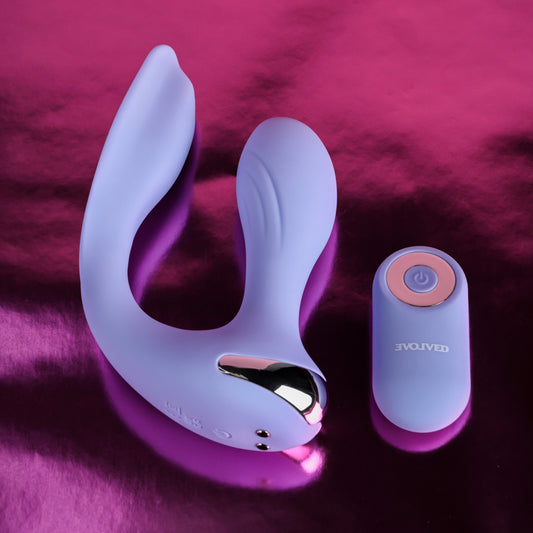 Evolved Novelties Every Way Play Elegant silicone wearable vibe with sleek chrome-accented remote control

