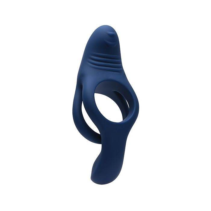 Evolved Novelties Zero Tolerance Blue Double ring couples vibrator in dark navy blue.