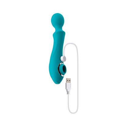 Evolved Wanderful Sucker Vibrator with USB cable on a white background