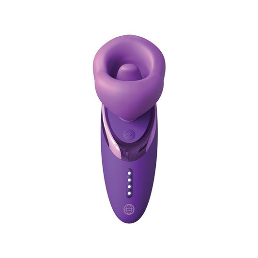 Purple Pipedream Fantasy for her Pleasure Sucker with sensor control on a white background 