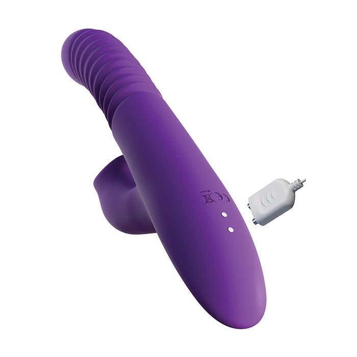 Pipedream Fantasy For Her Ultimate Thrusting Heated vibrator with clit stimulator and warming shaft USB charging cable included